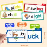 Edulok Word Families, Letter Sounds & Kindergarten Sight Words Language_Skills Flash Cards, Learn to Read Phonics Flash Cards, Read & Rhyme Flip Activity Book, Educational, Child-Friendly, Interactive - Image 2