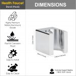 Health Faucet Wall Hook Stand/Hook/Bracket Made with Aluminum (Solid Metal) for Health Faucet and Hand Shower Silver/Chrome (Pack of 1) - Image 4