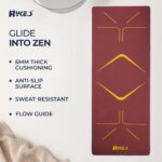 Hykes Yoga Mat for Women & Men - TPE Eco Friendly 6mm thickness Non Slip Classic Pro Exercise Mat for Home Workout Pilates Floor Exercises Gymnastics Meditation with carry Bag & strap - Image 2
