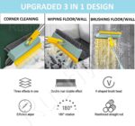 Rushwak 3 in 1 Long Handle Bathroom Cleaning Brush with Wiper, 180° Rotate for Floor/Toilet Cleaning (Multicolor) - Image 3