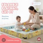 BabyPro 5mm Reversible Baby Playmat, 6 x 5 ft Foldable Mat, Play Trails | Waterproof, BPA-Free XPE Foam, Non-Toxic Bounce-Back Cushion, XL - Image 2
