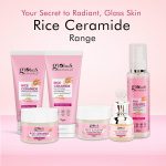 Ceramide Glow Rice Radiance Combo For Korean Glass Skin, Set of 4 - Face Wash, Face Toner, Face Scrub, Peel off Mask - Image 8