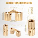 NIHUIFDPY 10 Pcs 8mm Hidden Brass Barrel Hinges, 180 Degree Concealed Invisible Hinge with Screws for Small Wooden Jewelry Box, DIY Crafts and Mini Furniture Hardware - Image 2