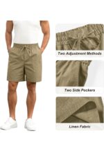 Vogaan Men's Cotton Linen Shorts | Comfortable Breathable Casual Summer Shorts for Men - Image 5