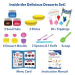 Skillmatics Sandeezy Pretend Play – Desserts, Mess-Free Sand Set | Sensory Toy with Moulds, Tools & Toppings for Kids, Non-Toxic, Indoor Activity, Screen-Free Gift for Ages 3, 4, 5, 6, 7 - Image 4