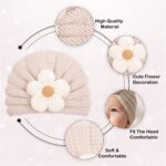 SYGA Baby Cap Flower Wool Warm Knitted Streachable Hat Infant Toddler Baby Cap 0-3 Years - Image 5