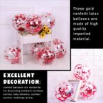 Party Propz Red Confetti Balloons For Birthday - Set of 15 Pcs (12 inch) Christmas Decoration | Giant Confetti Balloons For Decoration | Red Balloon For Decoration Birthday (Latex) - Image 5