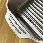 Stainless Steel Serving Dish with Tray| 32×19×6 cm Deep Steam Table Pan | Multipurpose Buffet Server, Salad & Fruit Platter, Roasting & Baking Container, Dishwasher Safe Kitchenware Tray (Silver) - Image 8
