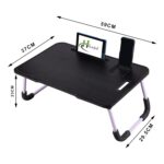 Study Table Bed Table Premium Laptop Table/Foldable and Portable Wooden/Writing Desk for Office/Home/School (A NEW Black) - Image 3