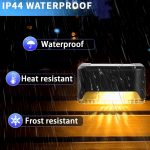 Geek Lab Plastic Waterproof LED Solar Powered Deck Stair Outdoor Light for Railing, Wall Garden,Pathway, Backyard, Patio, and Balcony Decoration (4) - Image 3