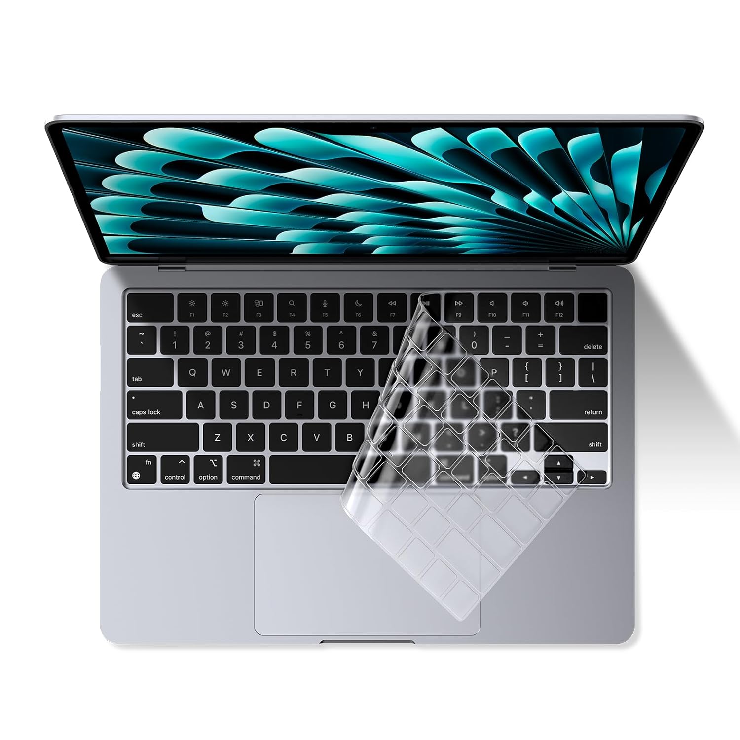 719sxEJKLZL._SL1500_.jpg EooCoo Premium Keyboard Cover Compatible for 2026 2025-2021 M5-M2 MacBook Air 13/15,M5-M1 Pro/Max MacBook Pro 14/16, 2026 MacBook Neo 13,Laptop Accessories Ultra Thin Protector Skin - TPU Clear - Image 1
