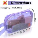 Transparent Pen, Pencil Pouch for College, School and Office I Makeup Bag I Multipurpose Stationery and Travel Bag (Neon) - Image 6
