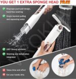 Mini Mop for Kitchen, Floor, Glass, Car & More - 2 Sponges, Self Squeeze, Strong Absorbent, Wet & Dry Use, Multicolour, ABS & Sponge Material, Wet and Dry USE - Image 2
