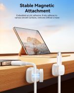 18-Pack Magnetic Cable Clips Cord Organizer-Cable Smooth Adjustable, Rocoren Desk Cable Management Accessories,Cable Holder Clips Wire Holder Keeper for Desktop,Nightstand,Wall,Home Office,Phone,Car - Image 2