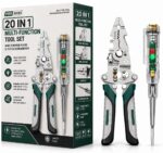 20-in-1 Wire Stripper Tool Kit with Tester Screwdriver | Multi Function Wire Stripping, Cutting & Crimping Pliers | Electrical Repair Tool for Electricians, Cable, DIY, Home & Professional Use