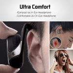 B95 Small Bluetooth on Ear Headphones Wrap Around Head - Sports Wireless Headset with Built in Microphone and Crystal-Clear Sound, Foldable and Carried in the Purse, and 12-Hour Battery Life, Black - Image 6