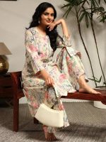 GRECIILOOKS Kurta Set for Women | Co ord Sets for Woman Stylish | Floral Printed Kurta's Sets | Straight Kurtas with Palazzo Pants | Ethnic Casual Set's - Image 6