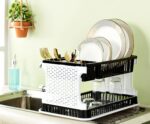 Plastic Dish Drainer, (Black & Grey, 51 cms * 33 cms * 27 cms) - Image 3