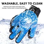 Deshedding Glove for Pet Bathing & Grooming – Soft Rubber pet Hand Gloves Scrubber for Dogs & Cats (Blue) - Image 6