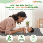 OYO BABY Extra Absorbent Waterproof Baby Dry Sheet | Quick Dry Sheet for New Born Baby Bed Protector, Soft & Breathable Rubber Sheet for Bed (Grey + Salmon Rose, Small Combo 2) - Image 6