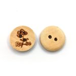 Wooden Sewing Buttons 2 Hole Laser Printed Clothing Art and Crafts DIY Projects Designer Ladies Dress Kurtis Sleeves Seweater Jackets (727 - Wooden Rose Design 11mm 20pcs) - Image 4