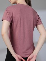 CHKOKKO Womens Stylish Activewear Quick Dry Lightweight Breathable Printed Round Neck Half Sleeve Regular Fit Gym T Shirt for Sports Yoga and Training - Image 4