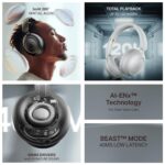 boAt 2025 Launch Rockerz Prime 415, 360 Spatial Audio, 120H Battery, 40mm Drivers, AI-ENx Tech, Beast Mode, ASAP Charge & App Support, Bluetooth Headphones, Wireless Headphone with Mic (White Sabre) - Image 2