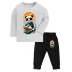 TS LAVI TAVI Toddler Boys & Girls Cotton Printed T-Shirt Pyjama Set | Full Sleeve Top & Jogger Pants | Soft Cotton Nightwear & Casual Wear | Unisex Kids Clothing | Set of 3 - Image 4