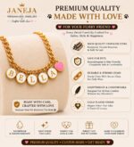 Personalized Pet Name Necklace for Dogs & Cats | Custom Pet Name Charm Necklace | Adjustable Gold Plated Pet Jewellery | Customized Gift for Pet Lovers - Image 5