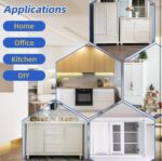 Magnetic Push Latch Heavy Duty Push to Open Cabinet Hardware Magnetic Touch Latches for Large Door Push Release Latches Kitchen Drawer Push Catch Press Out Latch (White, 2 Pack) - Image 6