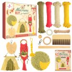 Kalakaram Macrame Kit for Beginners | DIY Art & Craft Kit for Kids, Teens & Adults | DIY Embroidery Activity Craft Set | Learn Knotting, Wall Hanging, Keychain & Handmade Décor | Birthday Gift for Girls, Boys, Kids Ages 10+ | Screen-Free Hobby Kit