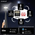 Homehop Solar Light Outdoor Home Garden 50W Wireless Street Automatic Lamp | Solar Street Light Outdoor Waterproof LED Wall Motion Sensor Security for Balcony, Porch, Patio (4000mAh,Cool Light, ABS) - Image 3