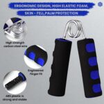 Boldfit Hand Grip Strengthener with Foam Handle, Hand Gripper for Men & Women for Gym Workout Hand Exercise Equipment to Use in Home for Forearm Exercise, Finger Exercise Power Gripper Blue-Black - Image 3