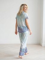 Women’s Satin Casual Printed Loungewear Set with Half Sleeves | Sleepwear for Everyday Comfort | Night Wear Collared Neck Pyjama Set - Image 6