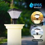 Homehop Solar Light Outdoor Home Garden 10W LED Main Gate Lamp Wireless | Solar Gate Light Waterproof Automatic Decorative For Pillar, Compound Wall With Remote Control (ABS, RGB, 2200 mAh,Pack of 1) - Image 3