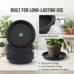 TrustBasket UV Treated Round Bottom Tray/Plate/Saucer Suitable for 10 inch Round Plastic Pot (Black Color) - Set of 12 | Heavy Duty Durable Plant saucerGamla for Indoor & Outdoor Balcony Garden - Image 4