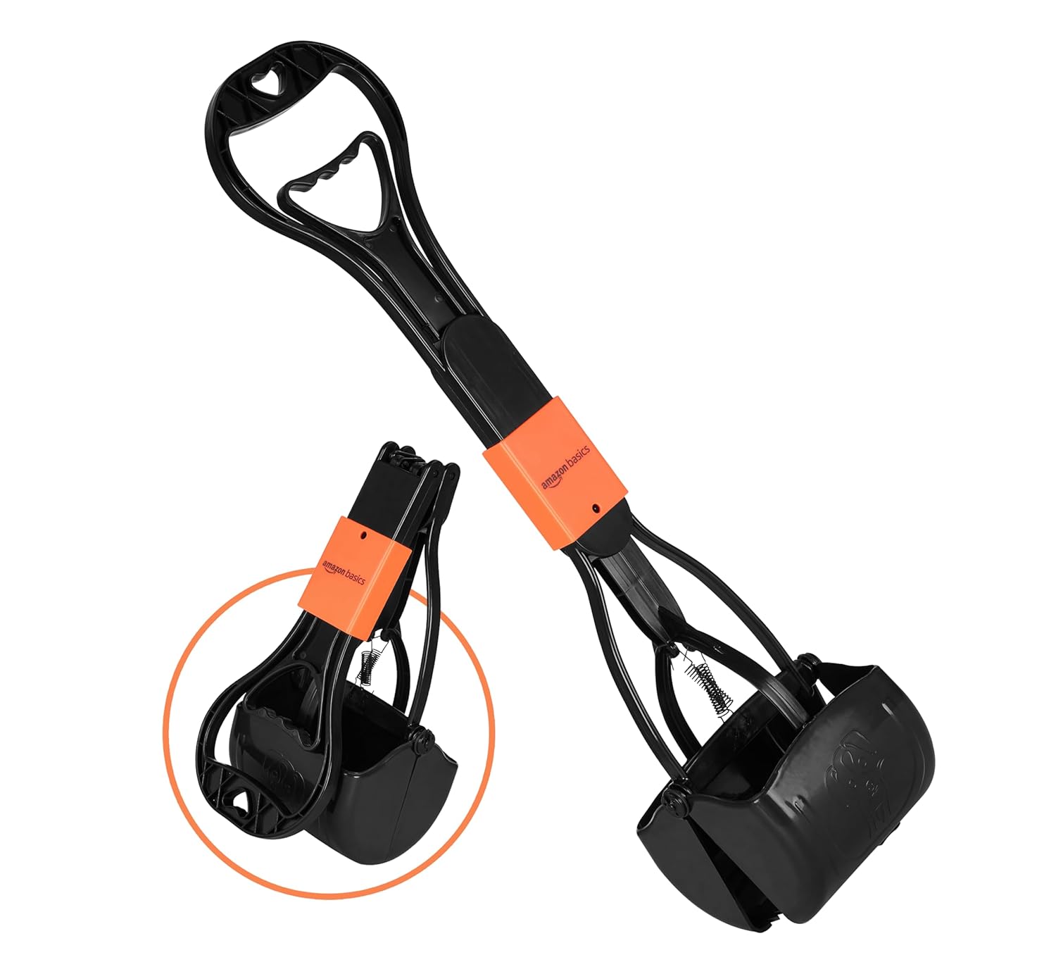 71C2p39WasL._SL1500_.jpg Amazon Basics Folding Jaw Clamp Poop Scooper | Pet Waste Picker | Large - Image 1