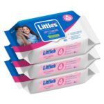 Little's Soft Cleansing Baby Wipes with Lid | 80 Wipes x Pack of 3 - 240 Wipes | Extra Thick & Moist Wet Wipes for Baby's | Prevents Rashes & Redness with Goodness of Aloe Vera, Vitamin E & Jojoba Oil