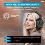 Dyazo Wired Headset with Microphone | Active & Environmental Noise Cancellation | 3-in-1 USB, Type-C & 3.5mm Connectivity | in-Line Controls | On-Ear Headphones for PC, Mobile Phone & Laptop (Black) - Image 8