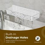 2Pcs Transparent Acrylic Bathroom Shelf for Wall | Multipurpose Self Adhesive Storage Rack for Shampoo, Soap, Cosmetics & Kitchen Accessories | Strong Waterproof Wall Organizer - Image 5