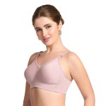 TRYLO Riza T-FIT Women's Non-Padded,Non-Wired,Full Coverage,Seamless 100% Cotton Feel Fabric Bra Available in Multicolor - Image 2
