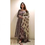 Nermosa Women Printed Anarkali Kurta and Pant Set with Dupatta | Printed Kurta Set | Cotton Suit | Women Kurta Sets | - Image 5