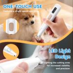 Mcbazel Pet Razor, Waterproof Paw Hair Trimmer, Cat Clipper, Low Noise Dog Shaver, Rechargeable Paw Cutter with LED Light for Dogs and Cats - Image 7