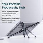 Aluminium Alloy Folding and Height Adjustable Stand Compatible with Laptop, Mobile and iPad, with Magnetic Feature for iPhone, Grey, 2026 Model - Image 7