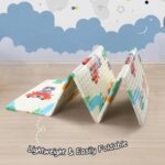 FIRSTCRY INTELLISKILLS Extra Large 6.5x4.5 ft Reversible Baby Play Mat for Babies,Animal Party Theme,Foldable Crawling Mat, Floor Mat for Baby & Toddlers,Anti-Skid, 0.6cm Thick, Multicolor, 1 Count - Image 7