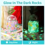 Glow in The Dark Pebbles Stones 500 PCS (5 Pack) – Multicolor Luminous Resin Glow Rocks for Garden Pathway, Aquarium, Fish Tank, Pond, Vase Fillers, Plant Pots, Walkway, Patio & Outdoor Home Decor - Image 8