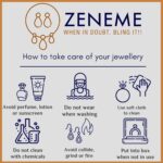 ZENEME Rhodium-Plated with Silver-Toned White Cubic Zirconia & American Diamond studded Necklace and Drop Earrings Jewellery Set for women - Image 7