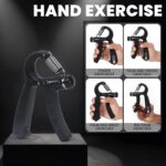 Fitness Mantra® Counter, 10 KG to 60 KG Weight Adjustable Professional Counter Hand Gripper for Men & Women, Polypropylene Finger Exerciser, Power Gripper, Black - Image 6