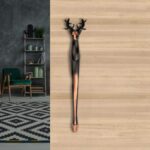 Indeed Ancient Deer Carved Main Door Handle/Pull Handle/Handle for Glass Door/Main Door Knob (Copper Black, Size - 200mm) (Made in India) - Image 3