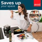 AVIAS 9 Square Stainless Steel Masala Box for Kitchen, Spice Box with See-Through Lid, 9 Containers Masala Dani/Dabba, Dry Fruit Organiser, Food Grade Rust-Free Steel, Plain Large 25.4cm, Silver - Image 5